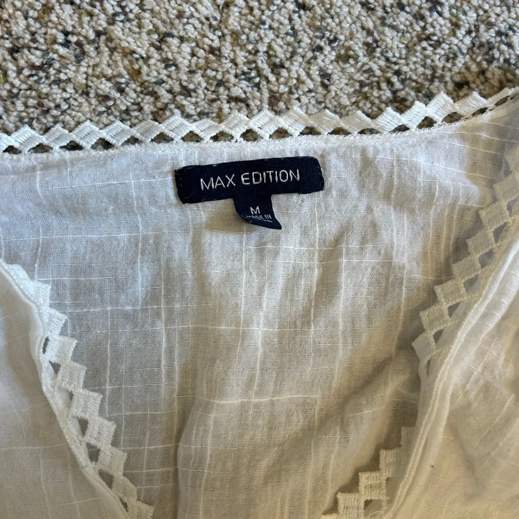 Max Edition Cream Blouse with Tie Detail - Image 2