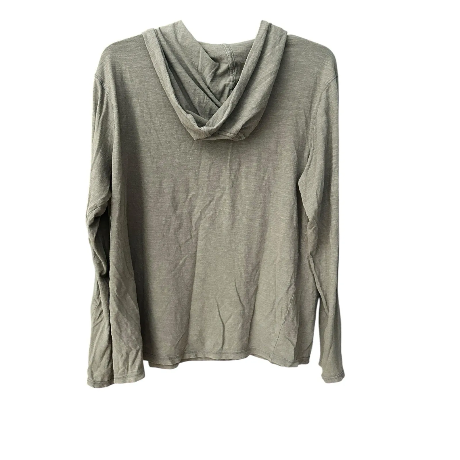 Pact Long Sleeve Hoodie Large Olive Green 100% Organic Cotton Pullover #AB7-2 - Image 4