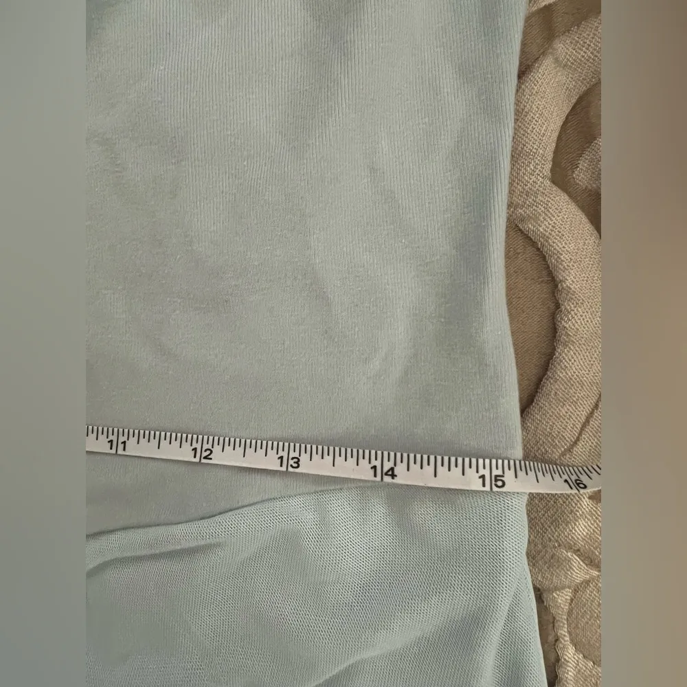 COMMENSE OFF THE SHOULDER RUCHED DRESS, pale blue XL • New With Tags - Image 8