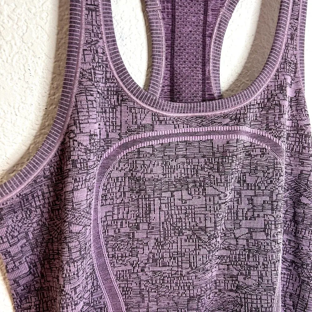 Lululemon Swiftly Racerback 2016 Seawheeze Heathered Lullaby Purple Womens 6 - Image 4
