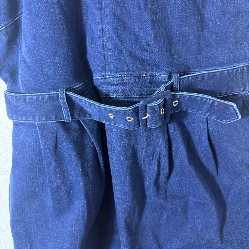 Free People Charlotte Denim Romper Sapphire Size XL - Image 3