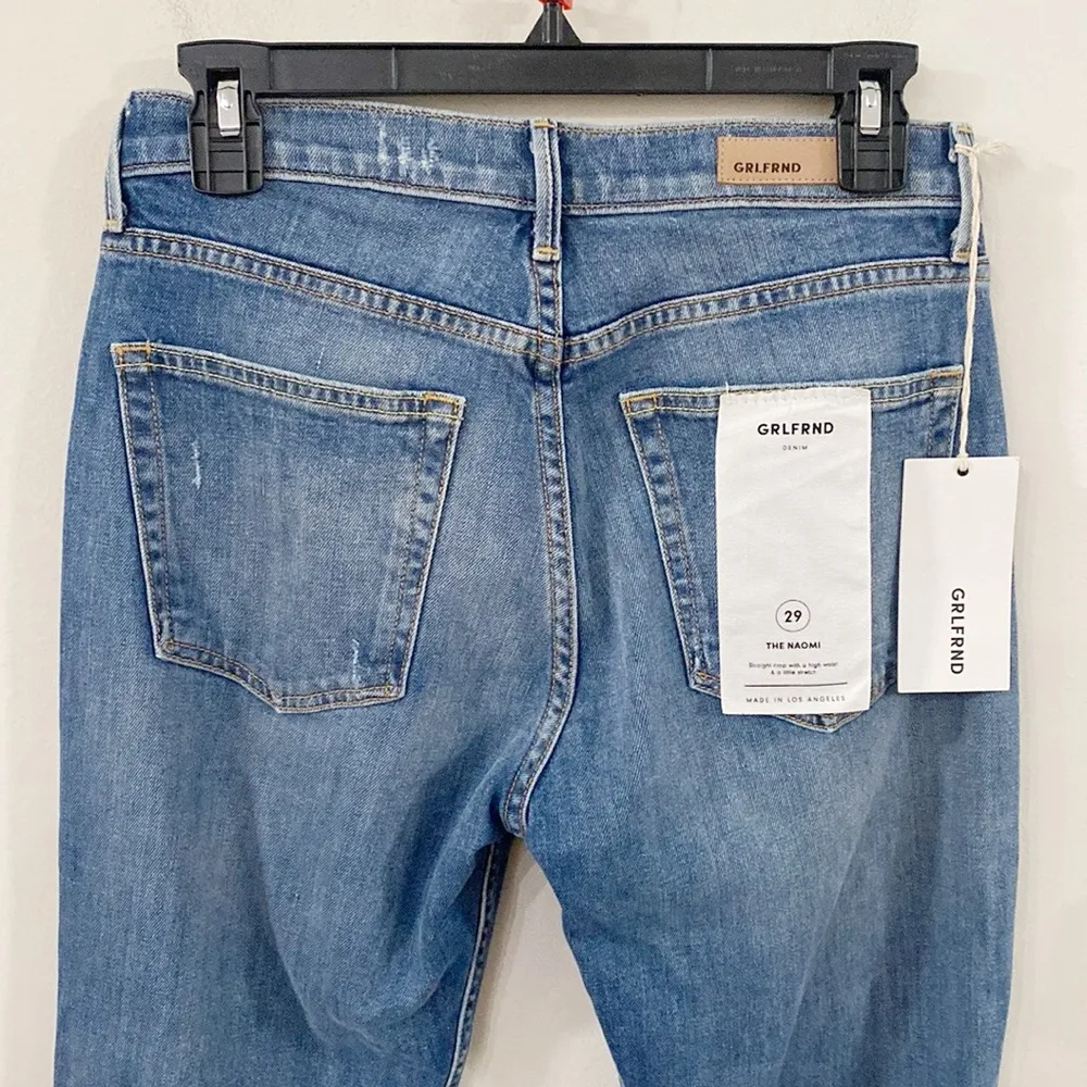 GRLFRND Naomi High Rise cropped distressed Jeans in I will survive wash size 29 - Image 5