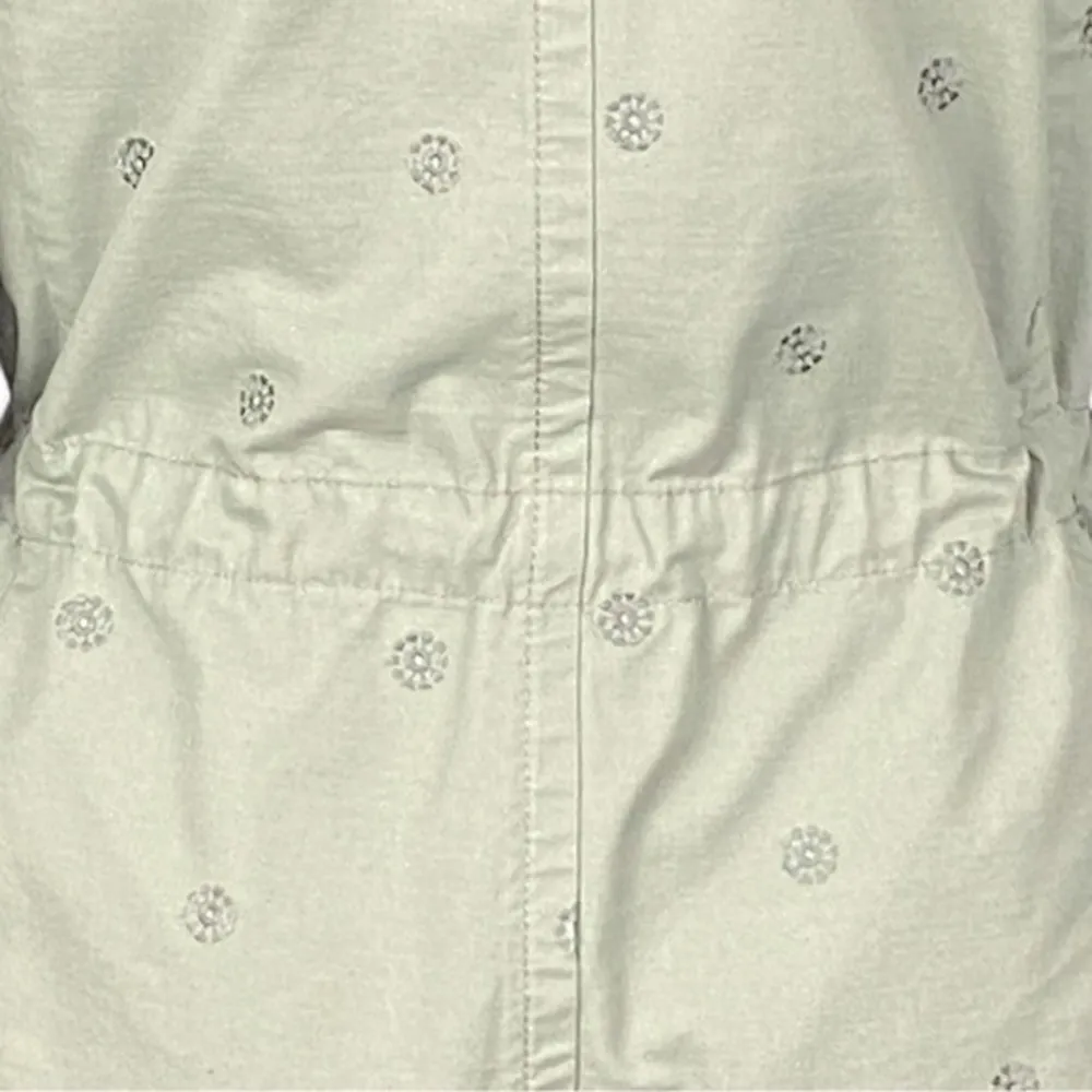 TALBOTS sage green 100% Cotton jacket with tie waist & POCKETS. SMALL. EUC - Image 11