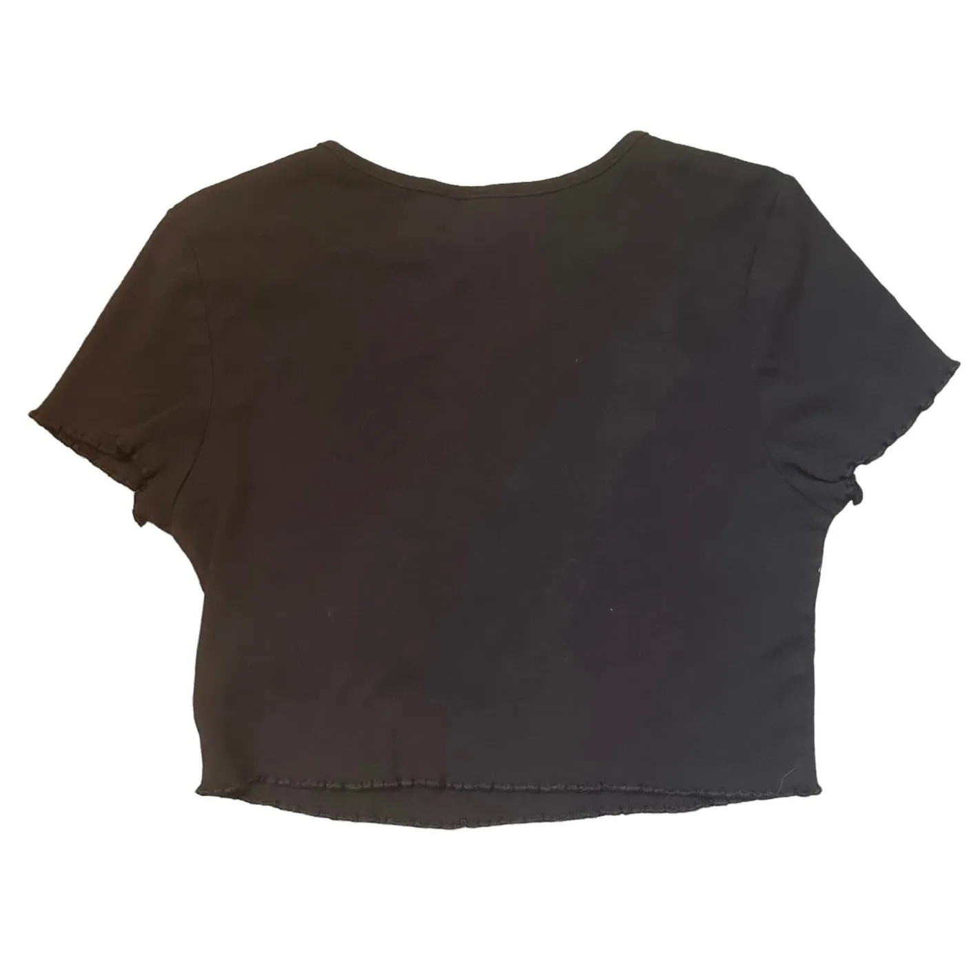 Divided Crop Top 100% Cotton Short Sleeve CrewNeck Graphic T-Shirt Womens Small - Image 2