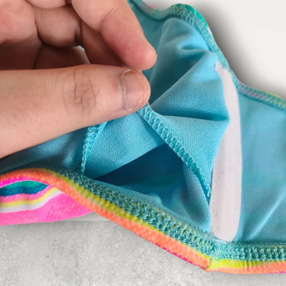 NWT Hobie Salt Air Stripe Keyhole High Neck Bikini Top Size Large - Image 7