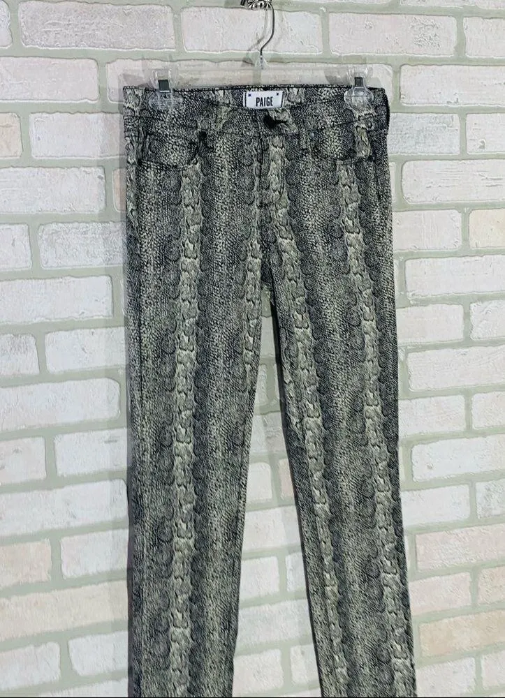 Paige Verdugo Ultra Skinny Jeans in Python Print Size 26 - Image 5