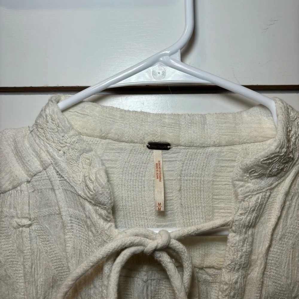 Free People  Button Down Keyhole Blouse - Image 4