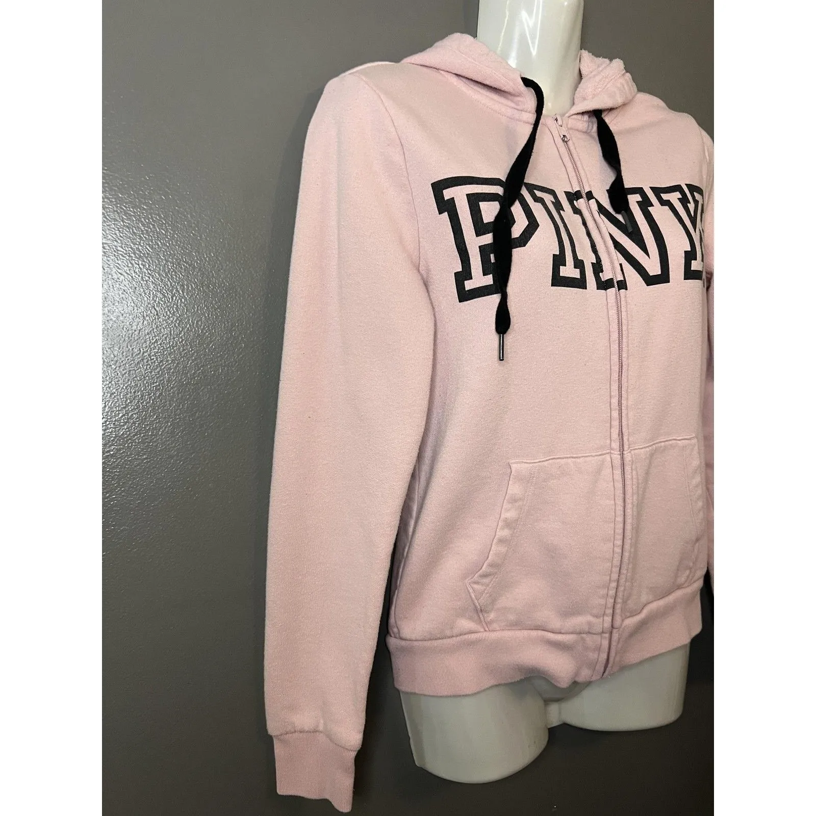 PINK Victoria's Secret Tracksuit Womens XS Pink Fleece Hoodie Sweatpants Set - Image 2