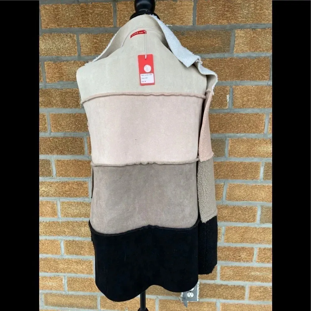 Leuname mar Faux Shearling Contrast Vest medium Pink - Image 9