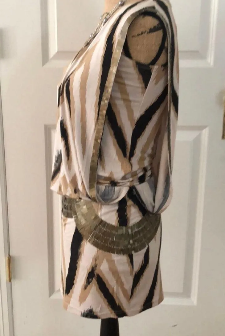 abstract zebra print dress - Image 3