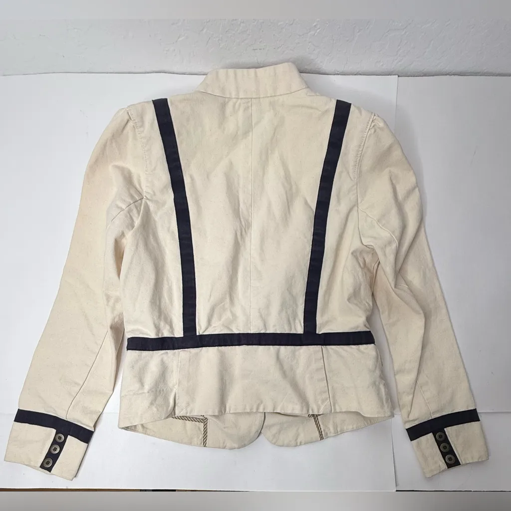 Loft Blazer Womens Size 10P Tuxedo Striped Beige Business Dress Coat Jacket NWOT - Image 11