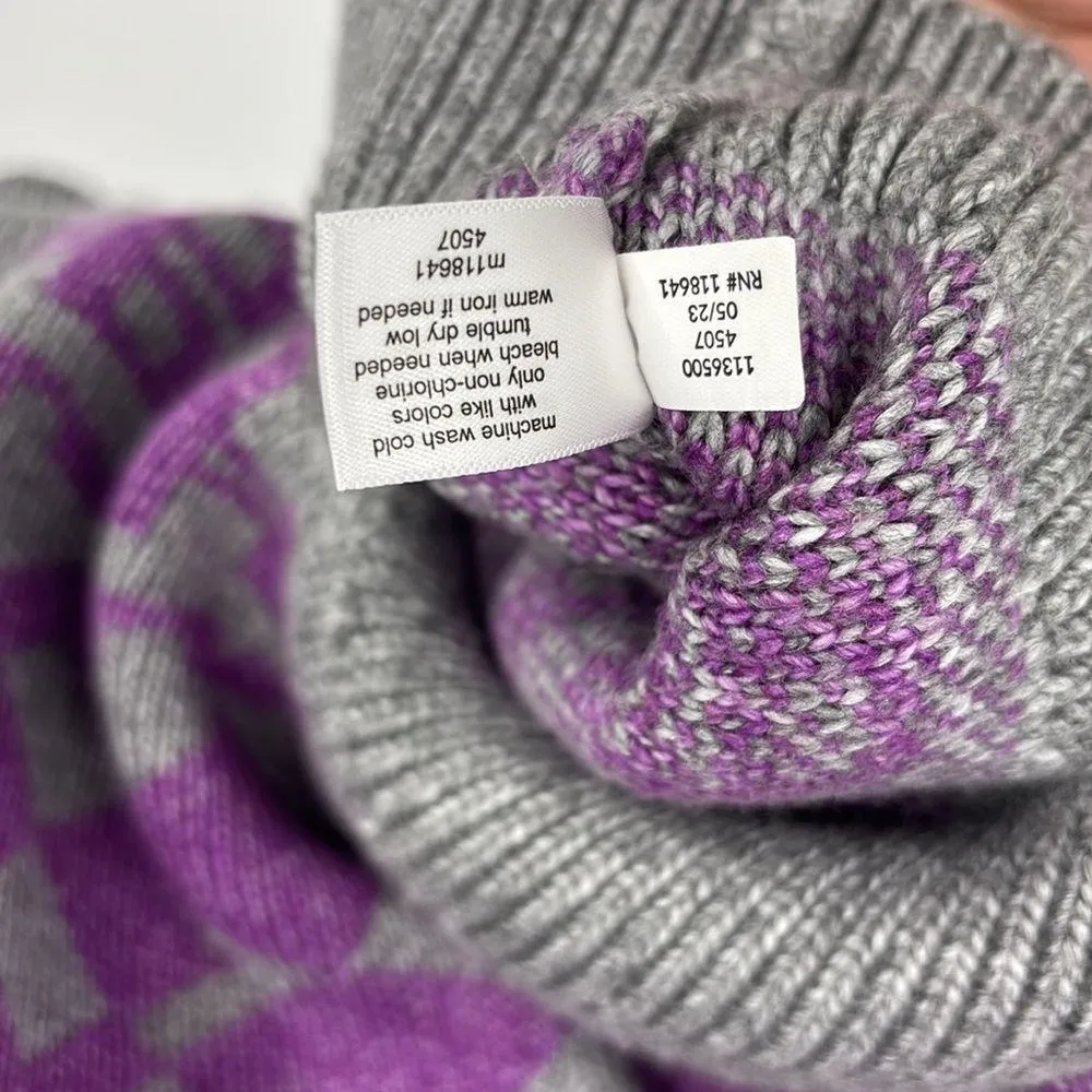 Lane Bryant Crew-Neck Sweater Women’s Plus Size 26/28 in Gray & Purple - EUC! - Image 5