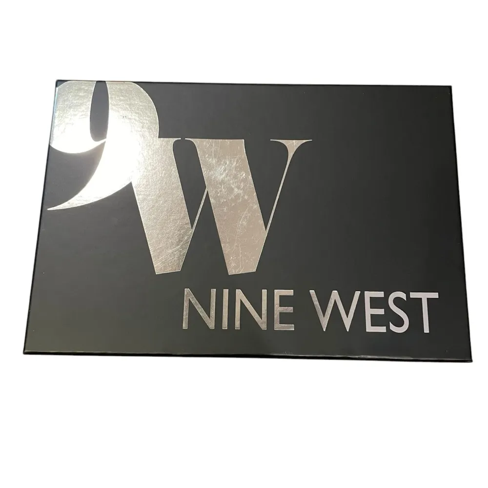 Nine West Jet Black Floral Crossbody Clutch Convertible Purse New - Image 8