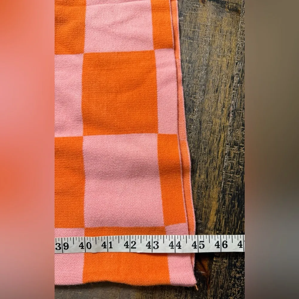 Amazon Pink and Orange Checkered Maxi Dress - Image 5