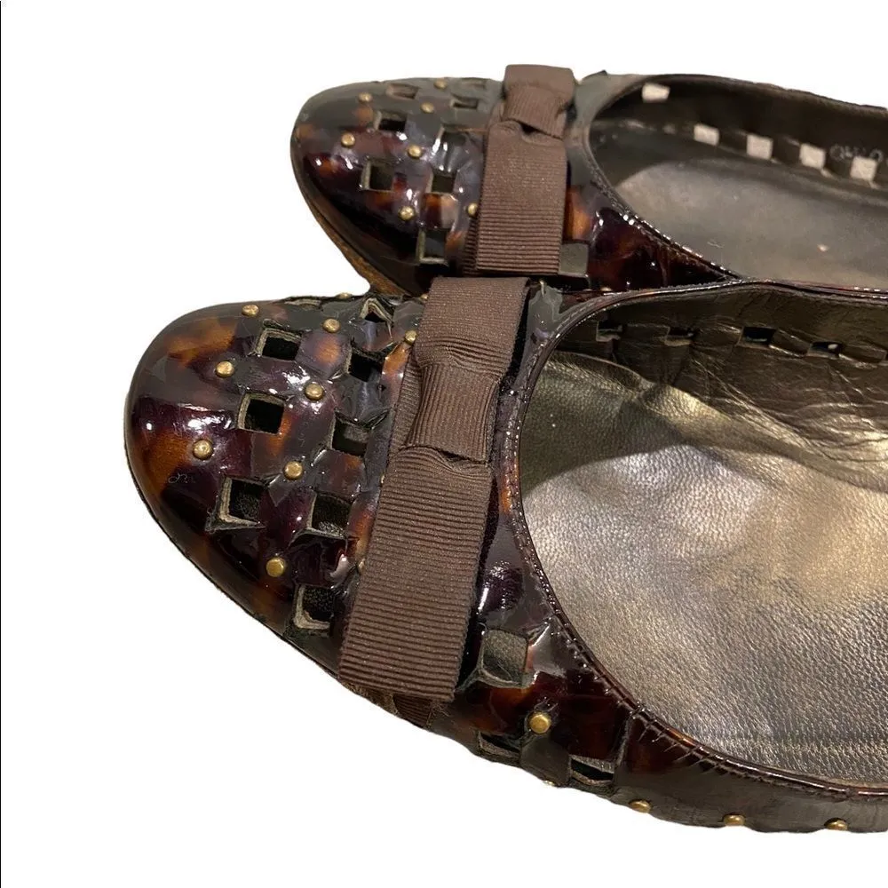 Stuart weitzman Womens Brown Slip On Kitten Heel Flats, Size 8.5 - Image 5