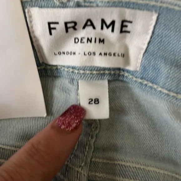FRAME Le Skinny De Jeanne Crop Saville Light‎ Wash Jeans Size 28 NWT $195 - Image 4