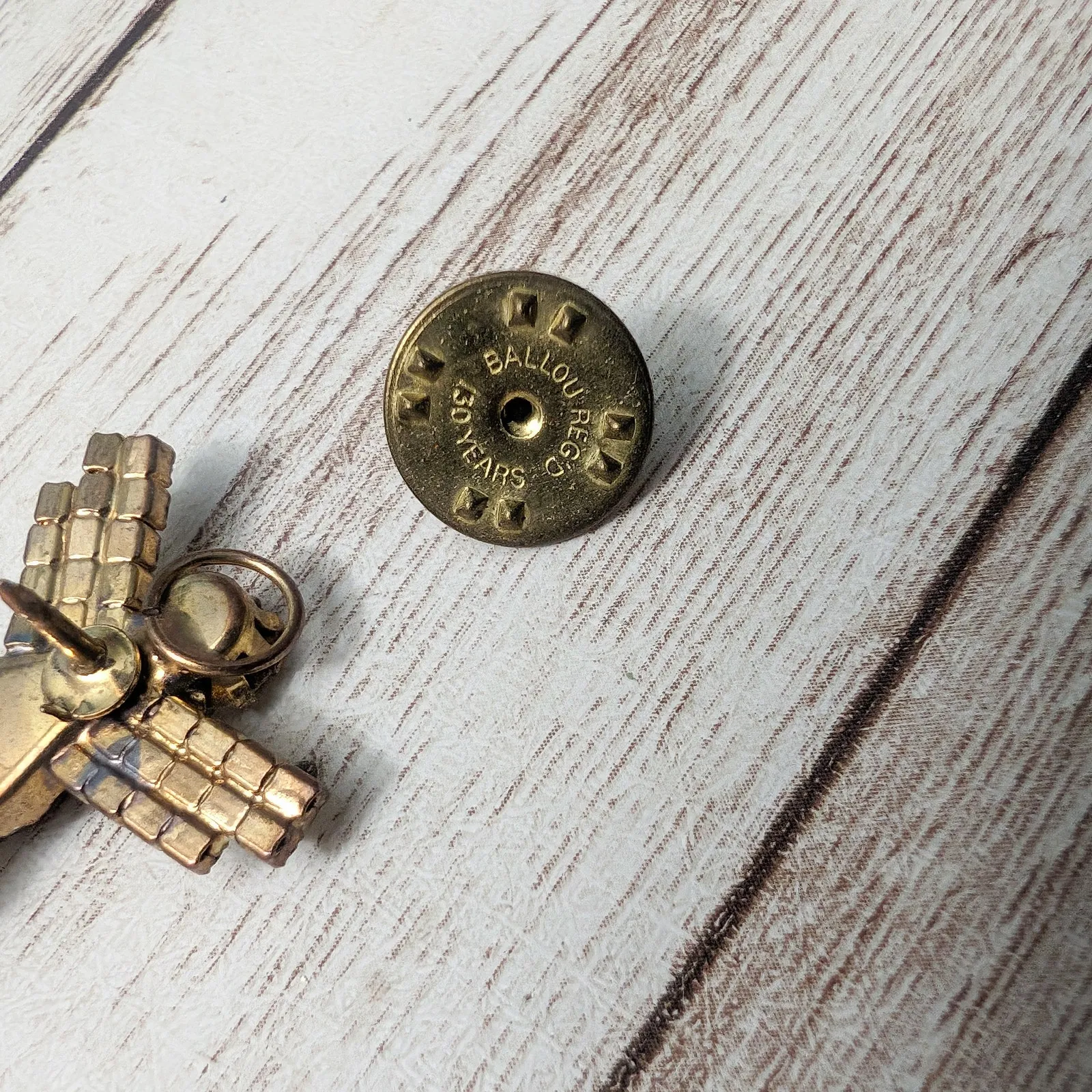 Vintage Ballou Reg'd Brooch / Pin Angel Deep Purple/Red Gem and Clear Gems - Image 6