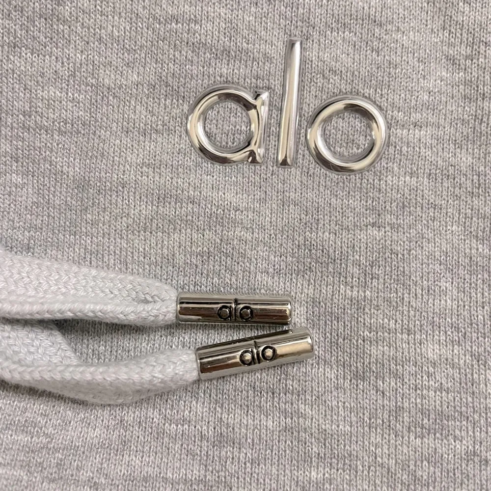 NWT Alo Yoga Accolade Hoodie Athletic Heather Grey Size XL - Image 11