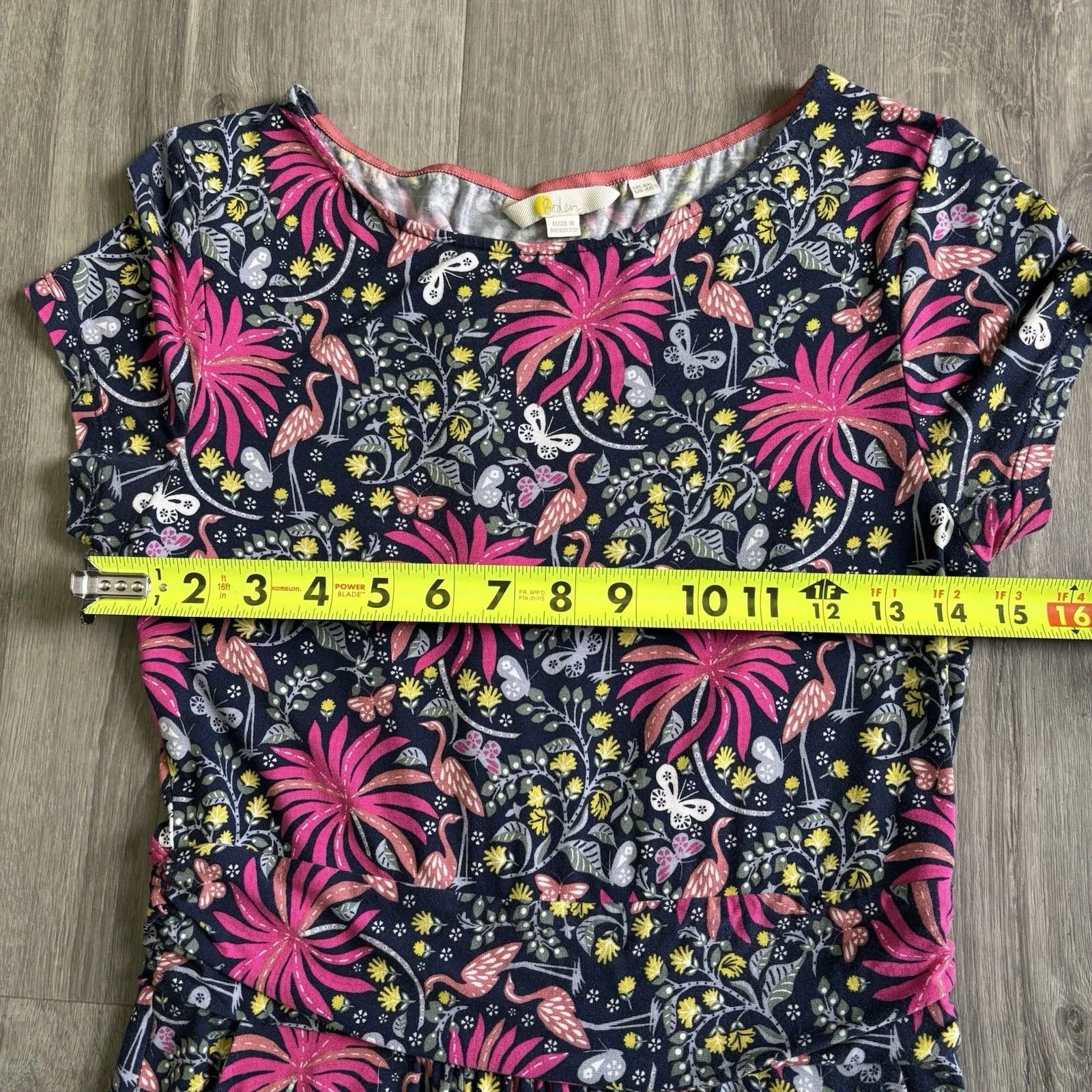 Boden Dress Women's Size 4 US, 8 UK Multicolored Floral Animals Pockets Stretch - Image 5