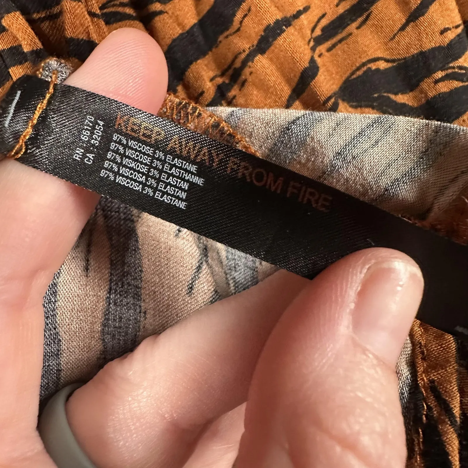 Anthropologie Dress Womens Small Orange Animal Print Halter Sundress Cutout - Image 8