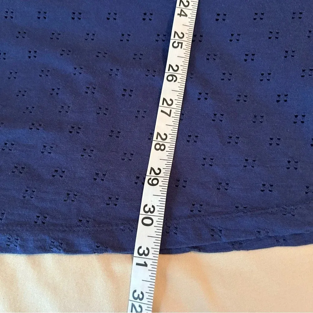 Bob Timberlake Womens XXL Blue Sleeveless Eyelet Blouse Top Boho Casual Light - Image 6