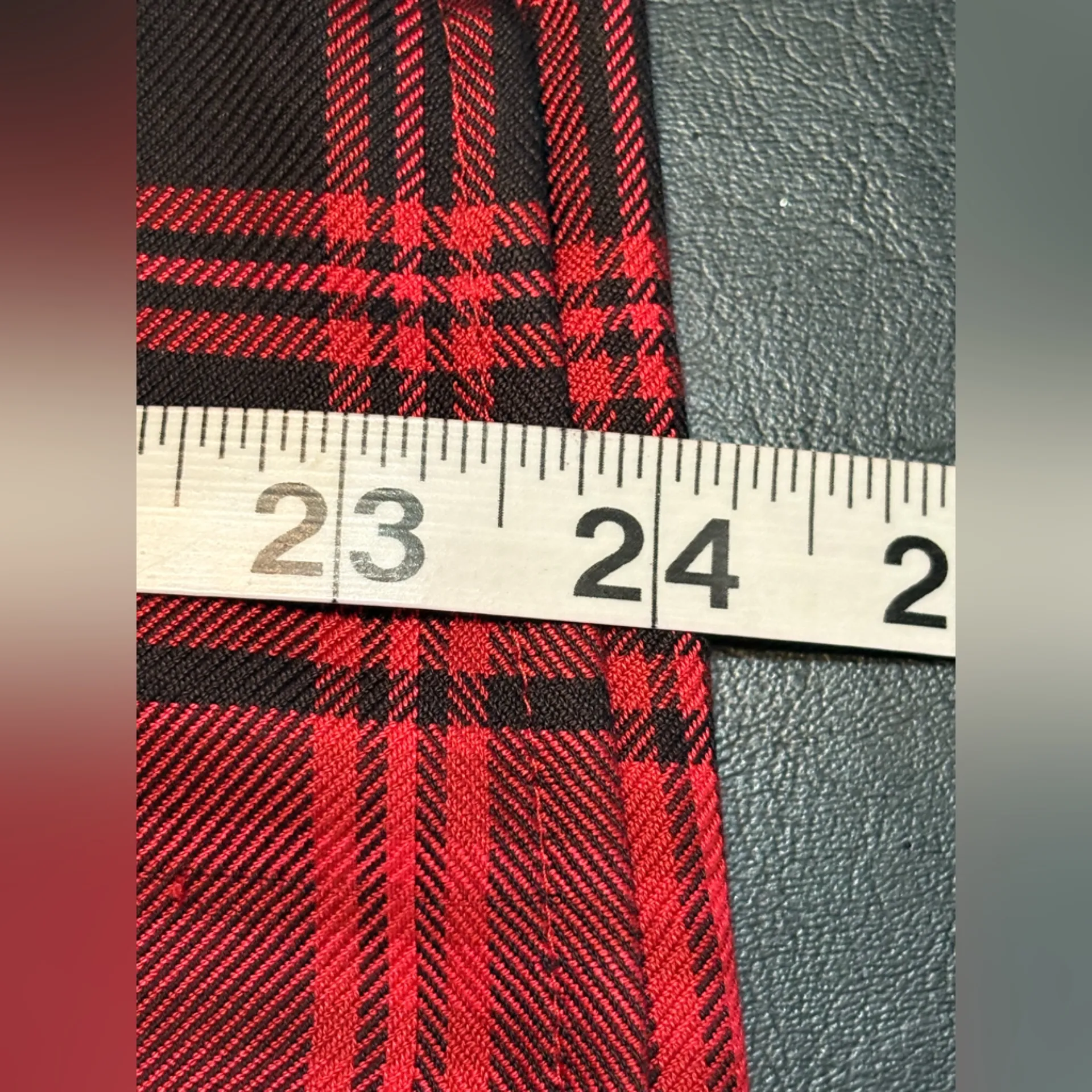 J JILL 1/3 Button Down Shirt Dress Red Black Plaid Pockets Lumberjack Chic Small - Image 14