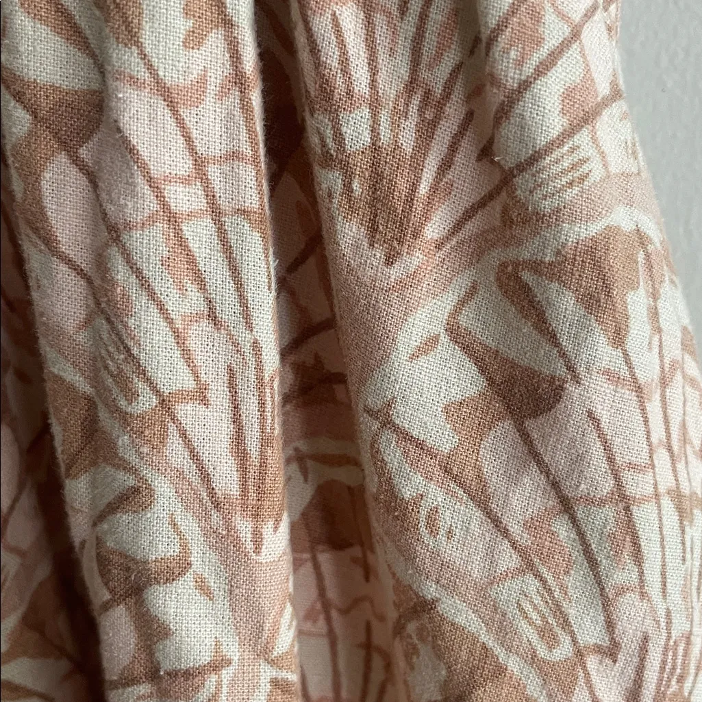 Madewell Linen-Blend Lucie Smocked Tank Mini Dress Painted Seashells Tawny Sand - Image 10