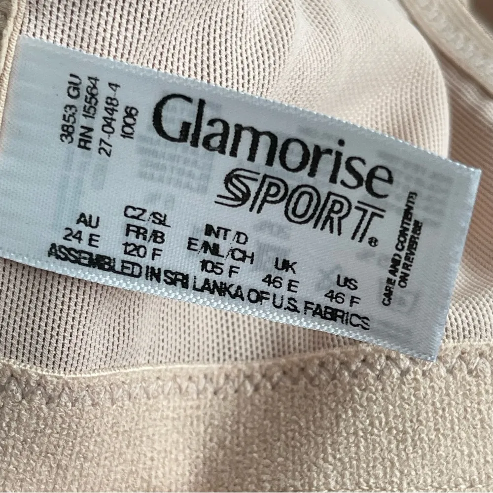 Glamorise Magiclift Seamless Sports Bra Size 46F Wireless Shape Support Beige - Image 10