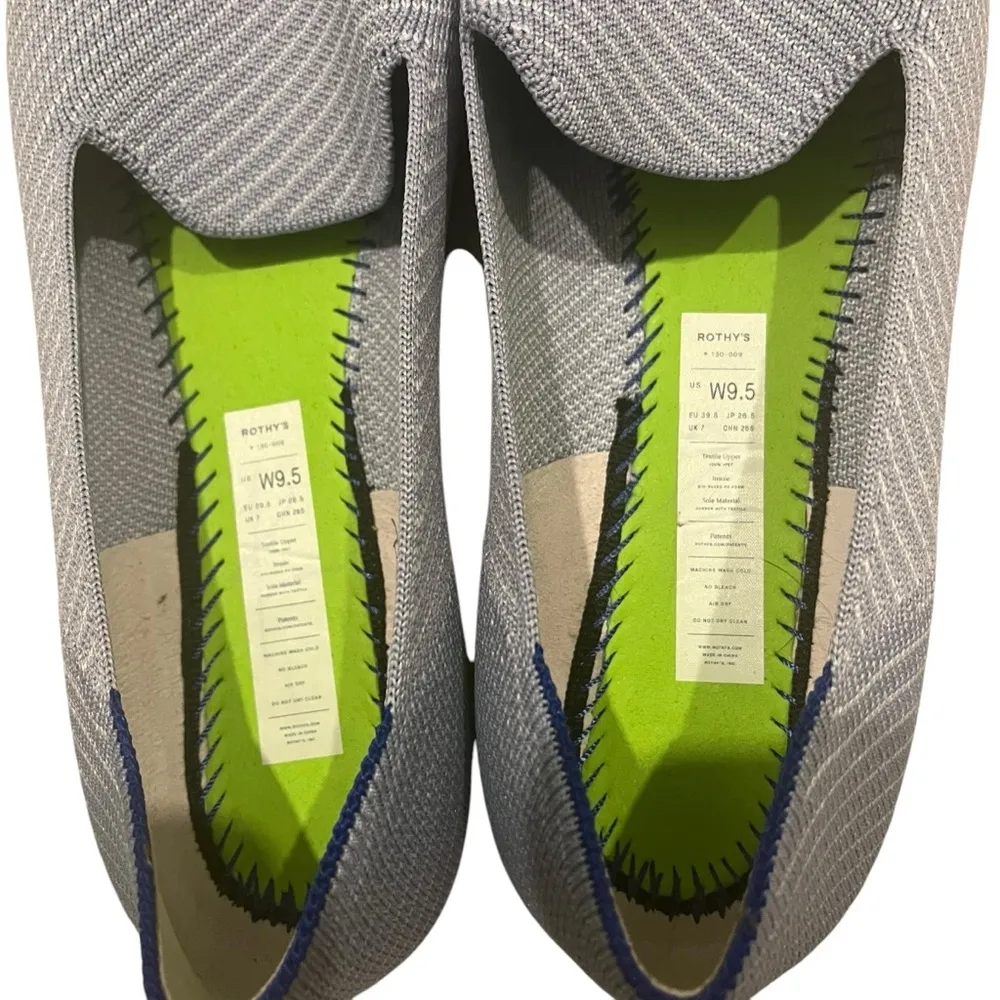 Rothys Almond Loafer in Blue Robin Twill (retired color) Shoes, Sz 9.5 - Image 14