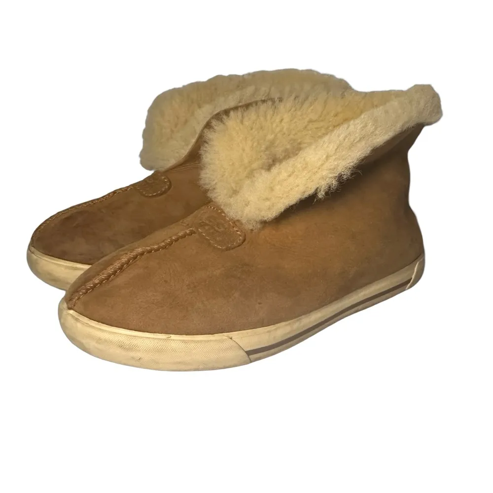 UGG Australia Lexi Fold Over Shearling Lined Booties Chestnut Style 1870 Size 6 - Image 7