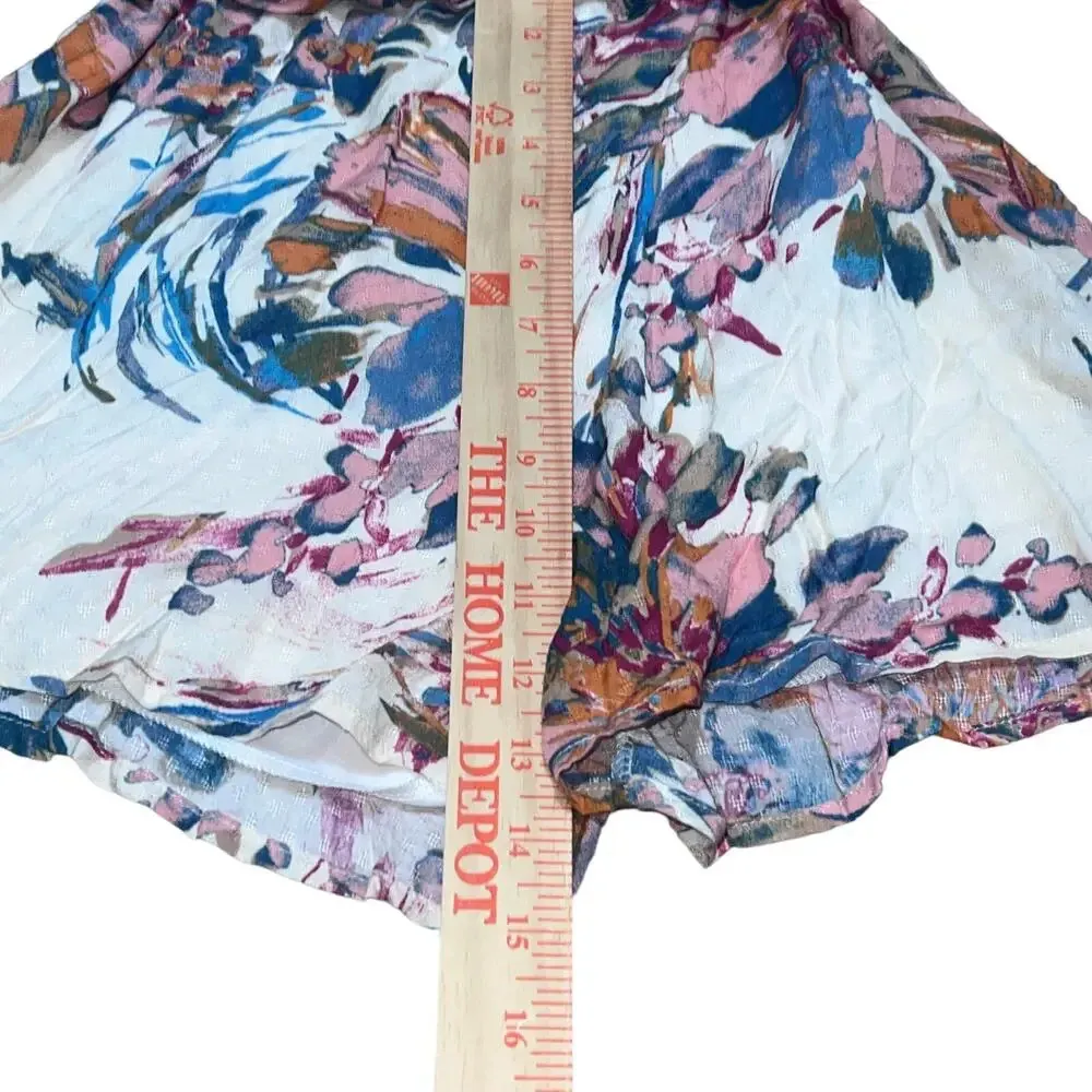 Women's S Floral Abstract Long Sleeve Wrap Romper Deja Vu - Image 7