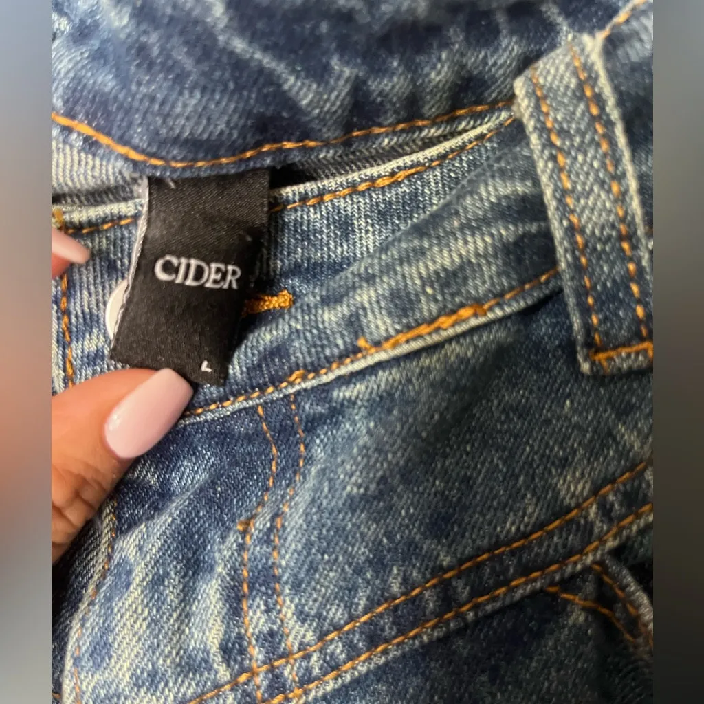 Cider  Classic Blue Wide-Leg Jeans L - Image 7