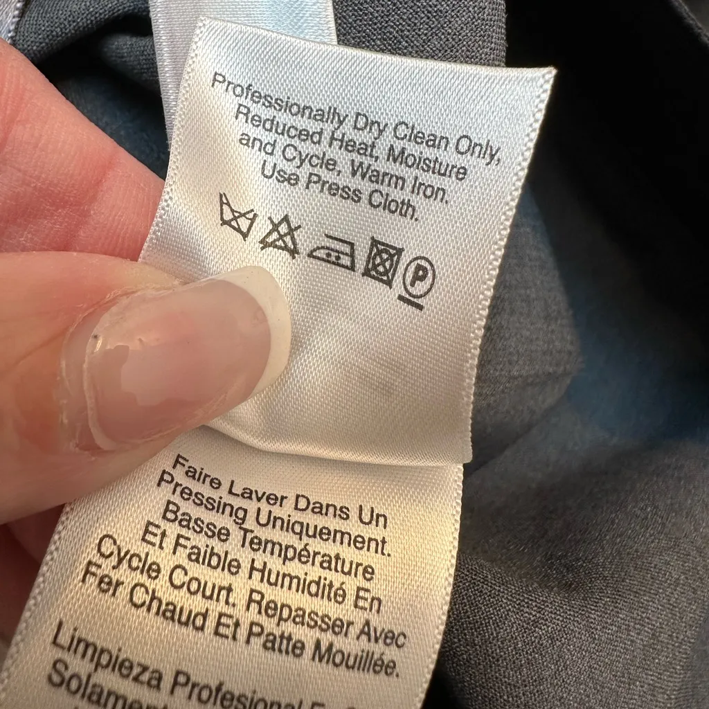 DKNY Donna Karen New York Gray Black Wool Career Straight Pencil Skirt Size 4 S - Image 10