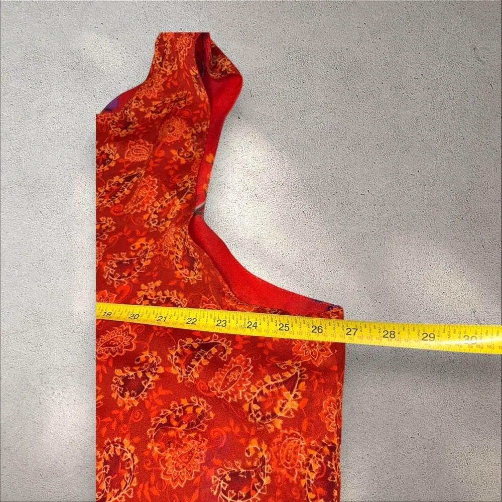 IMPRESSIONS Vintage 1990s Red/Orange Floral Reversible Maxi Dress NWT Size 3X - Image 12