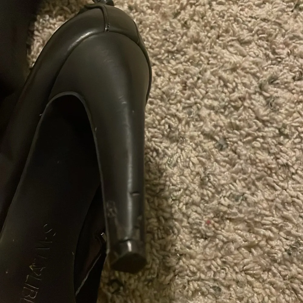 Sam & Libby Ankle Boot Medium Black Faux Suede‎ size 8 - Image 6