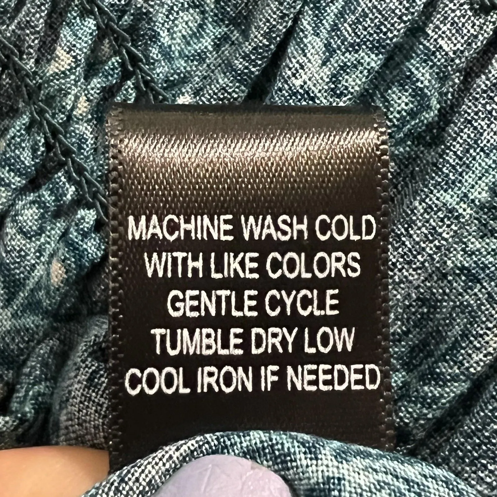 Liberty Love Dress Womens Large Blue Ruffle Mini Floral Smocked Cap Sleeve New - Image 8