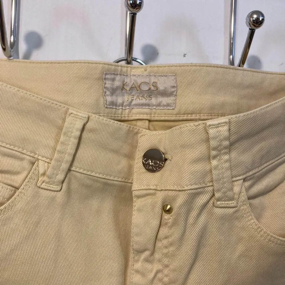 Kaos women's size 33 mustard yellow super stretch skinny slim jeans 32x30 33x30 - Image 3