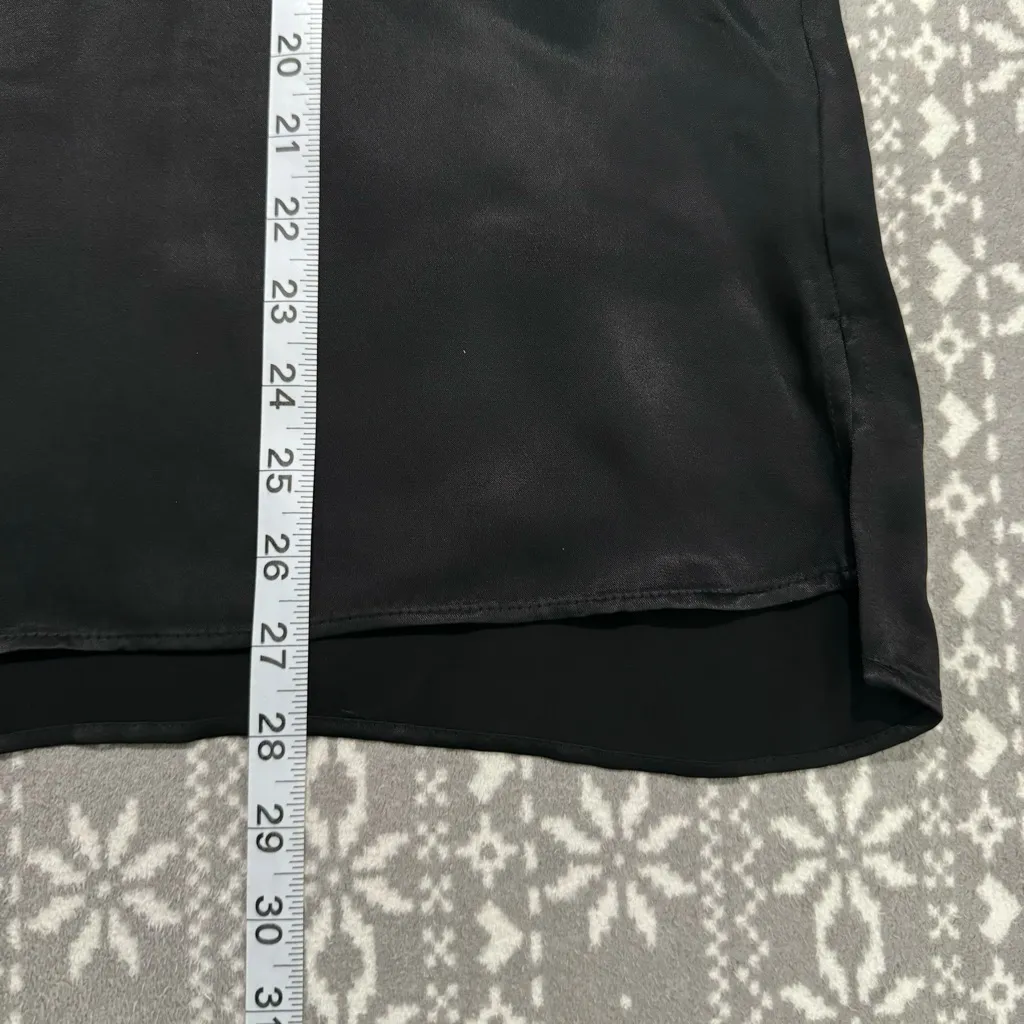 NWT Zara‎ Black Satin Blouse With Embellished Jeweled Wide Cuffs Size Small - Image 12