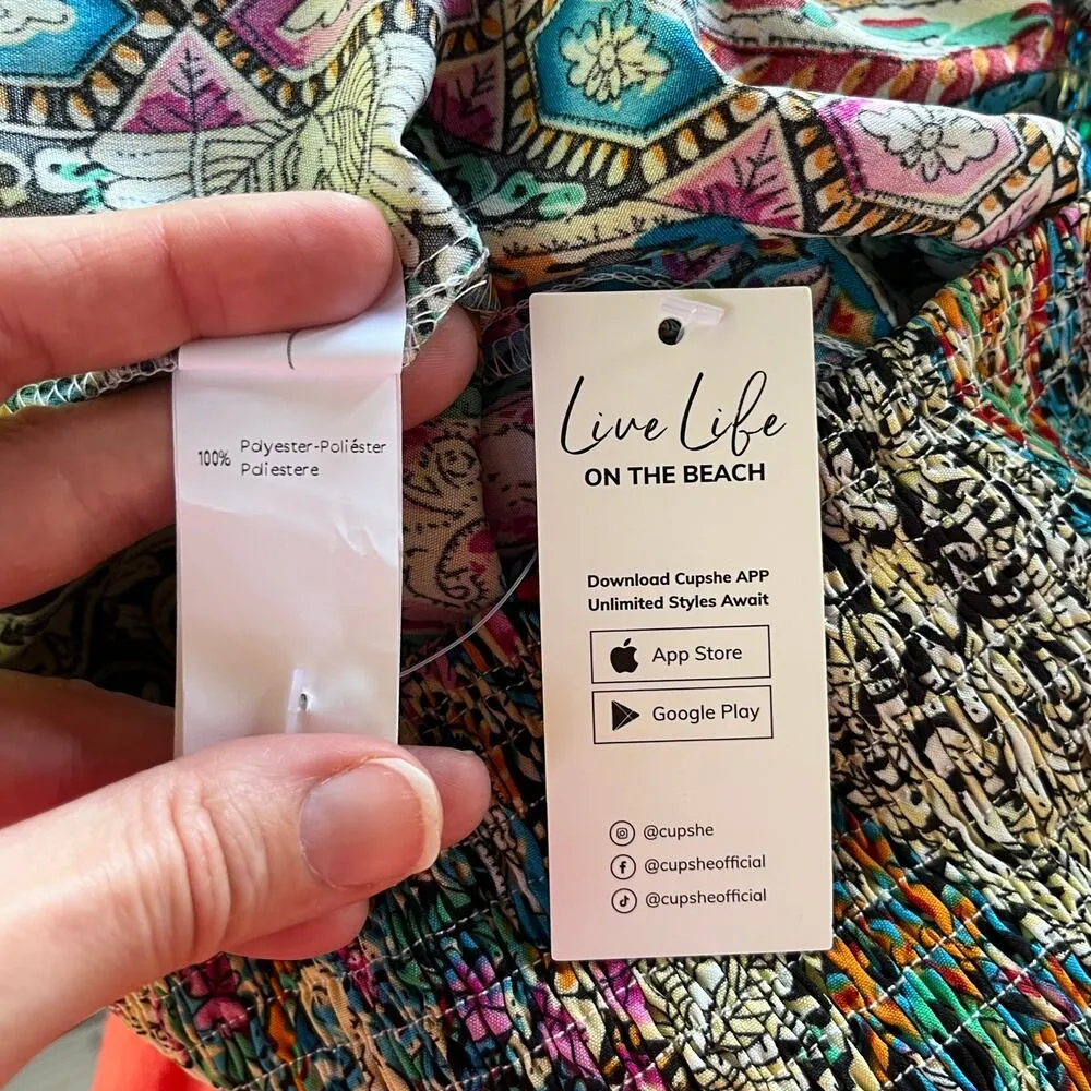 Cupshe  Women's Lightweight Colorful Boho Pants Size S. NEW - Image 7