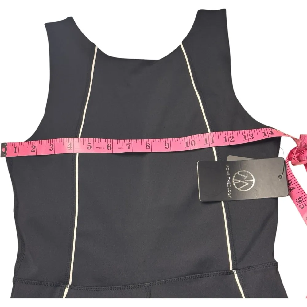 Move Theology Women's black Athletic Sporty Black and White Jumpsuit Sz M NWT Size M - Image 8