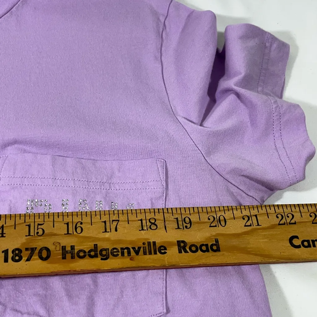 PINK Victoria's Secret Rhinestone T-Shirt Women’s Lavender LG PREOWNED A93 - Image 11