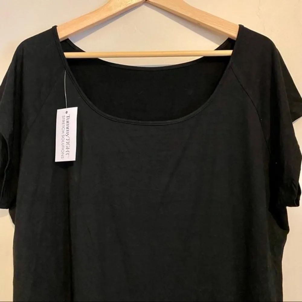 Tummy Tight Women’s Crew Neck Tee Black Size 3XL NWT Basic Classic Smoothly - Image 3