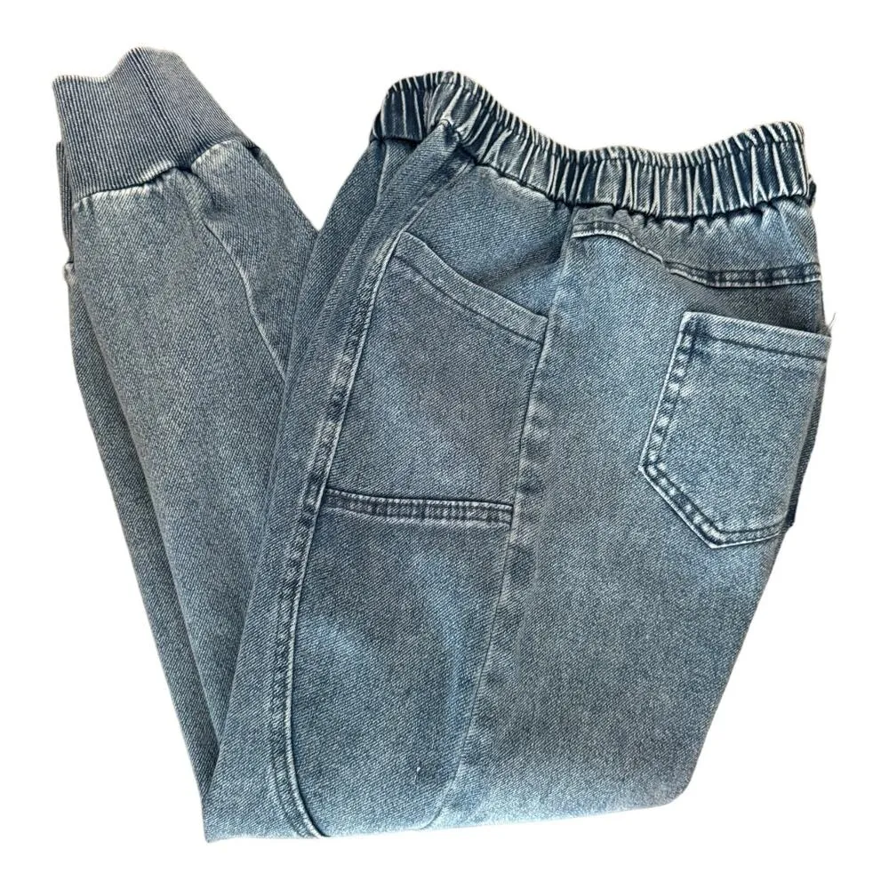 DTLS Blue jogger Jeans with elastic waistband and pockets size XS - Image 7