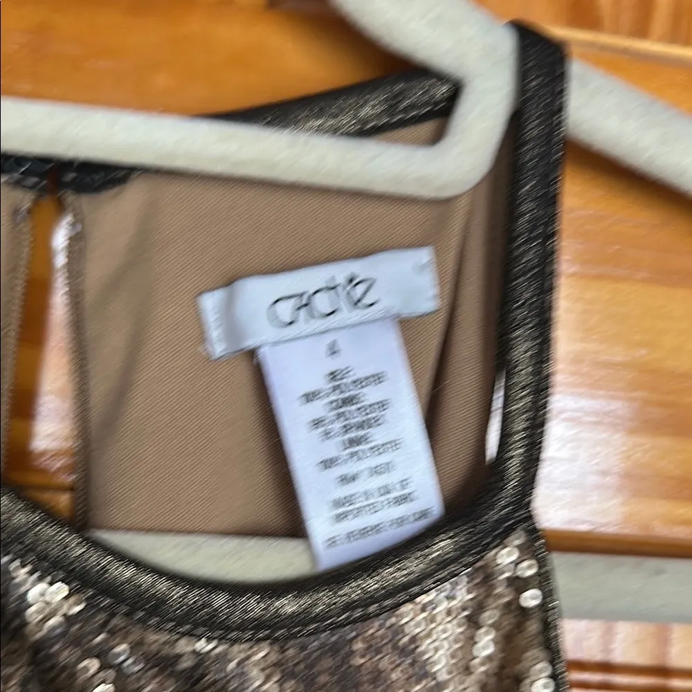 Stunning Gold Metallic Halter Dress - Image 3