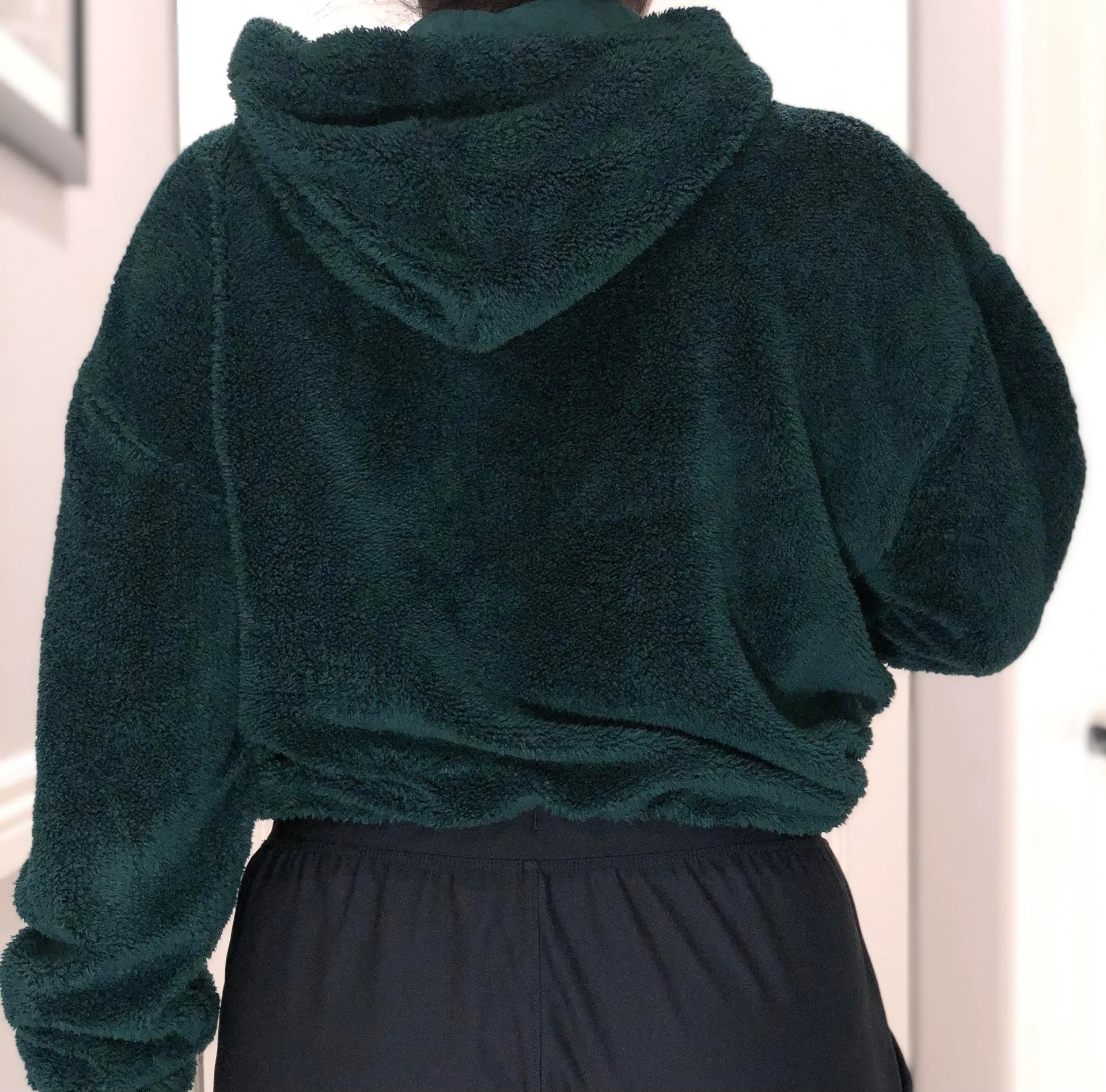 Topshop Cropped Half Zip Sweater - Image 6