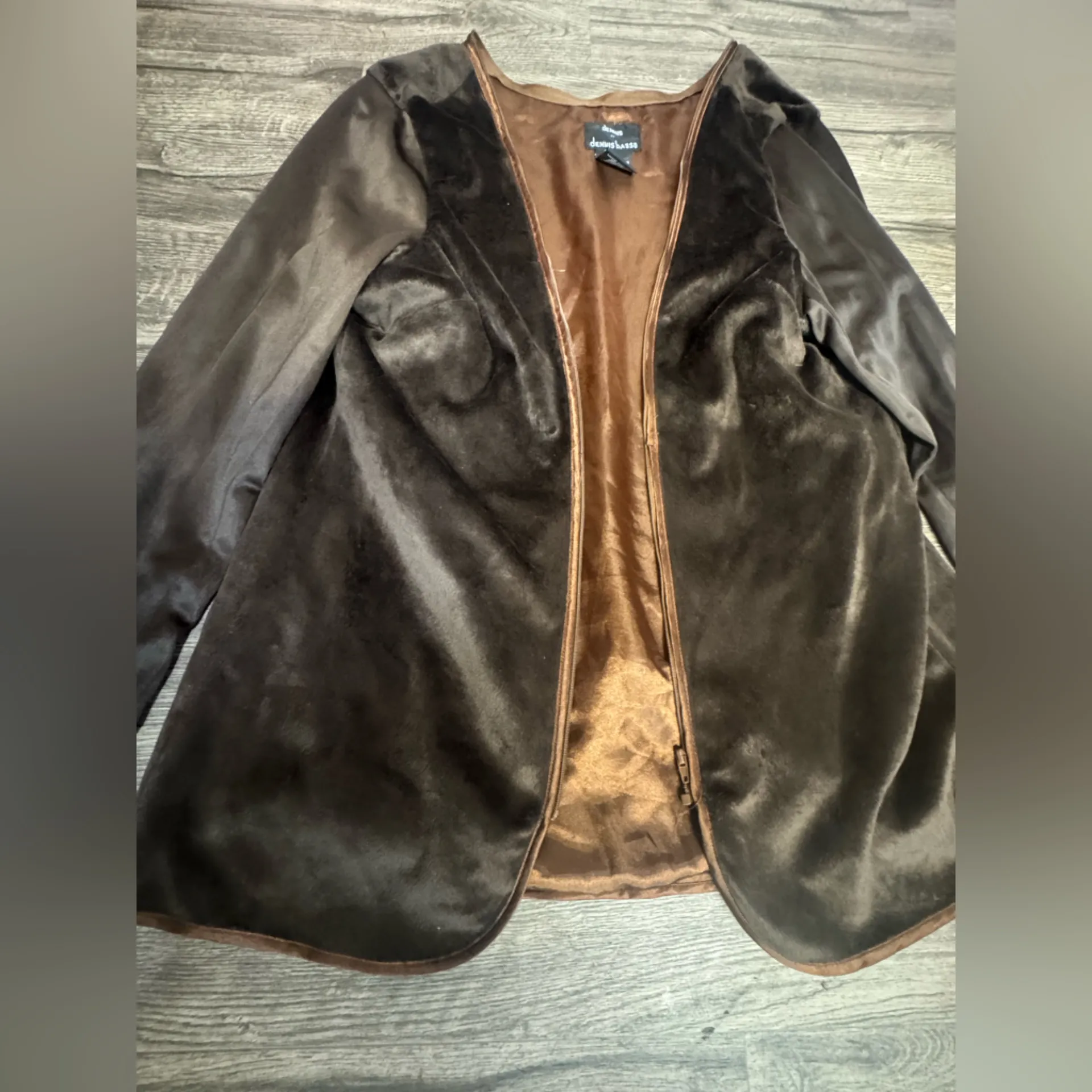 Dennis Basso Chocolate Velvet Blazer - Image 3