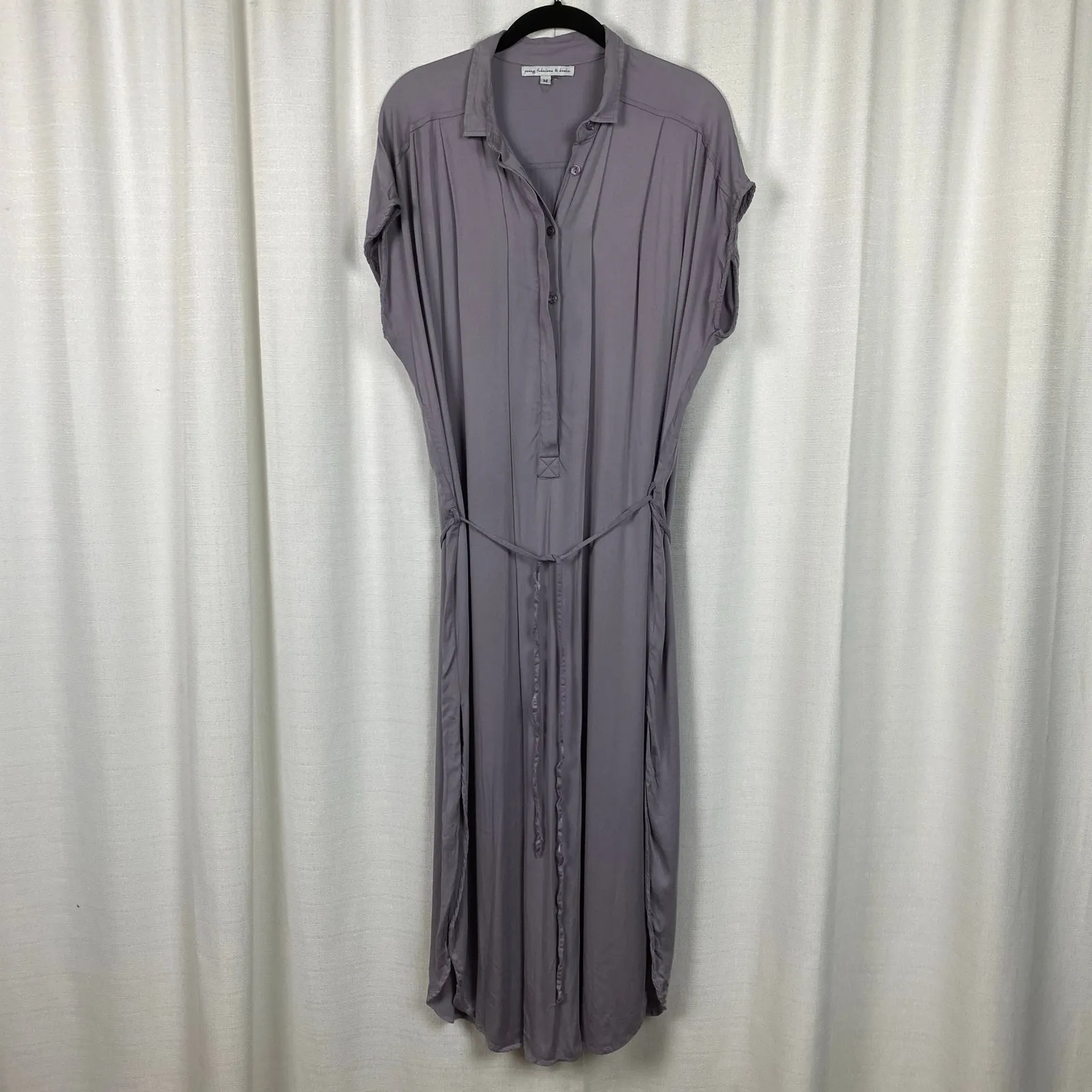 Young Fabulous&Broke Lilac Lavender Sleeveless Shirt Dress Sz.M - Image 6