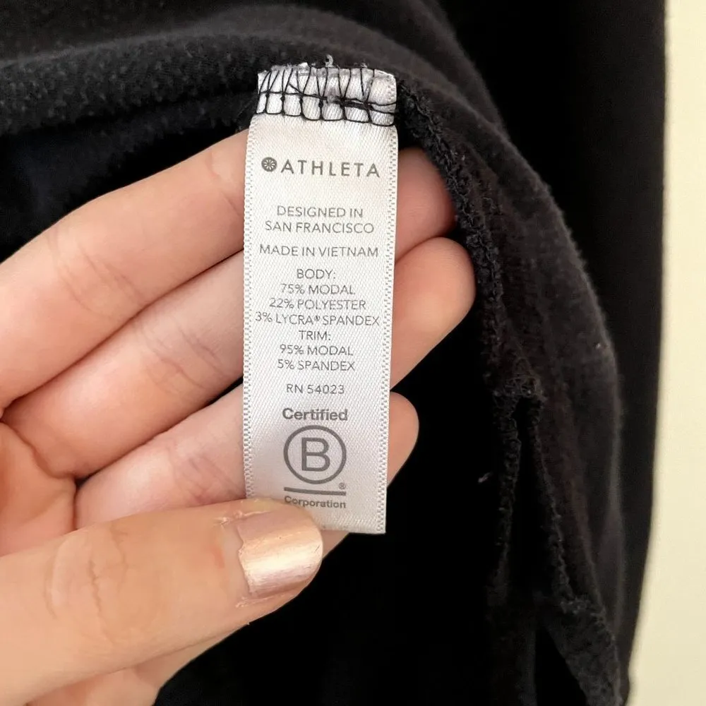 Athleta long sleeved black workout top athleisure modal women's shirt casual com - Image 6