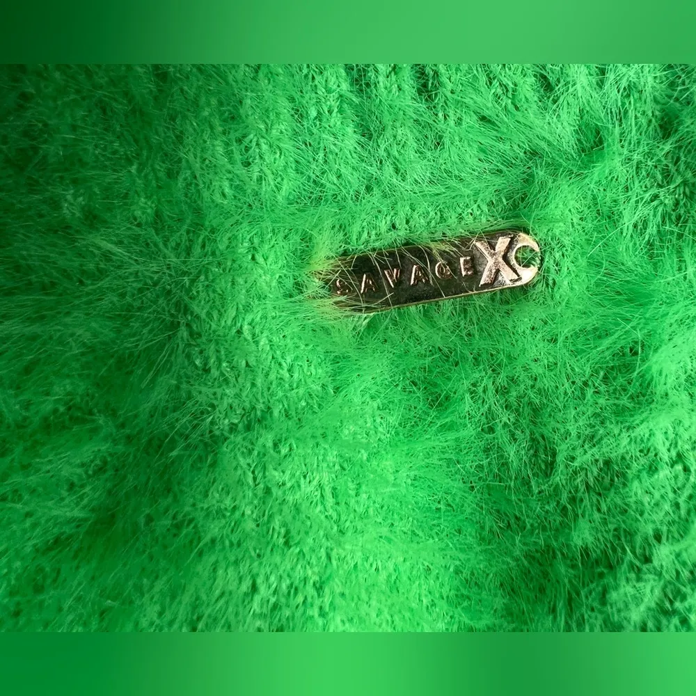 Savage X Fenty Lingerie BY RIHANNA Fluff It Up Kelly Green Women’s Cozy Set|Sz:L Size L - Image 5