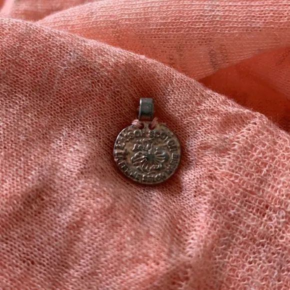 Scotch & Soda Peach 3/4" Sleeve Light Weight V-Neck Sweater Size 1 - Image 7